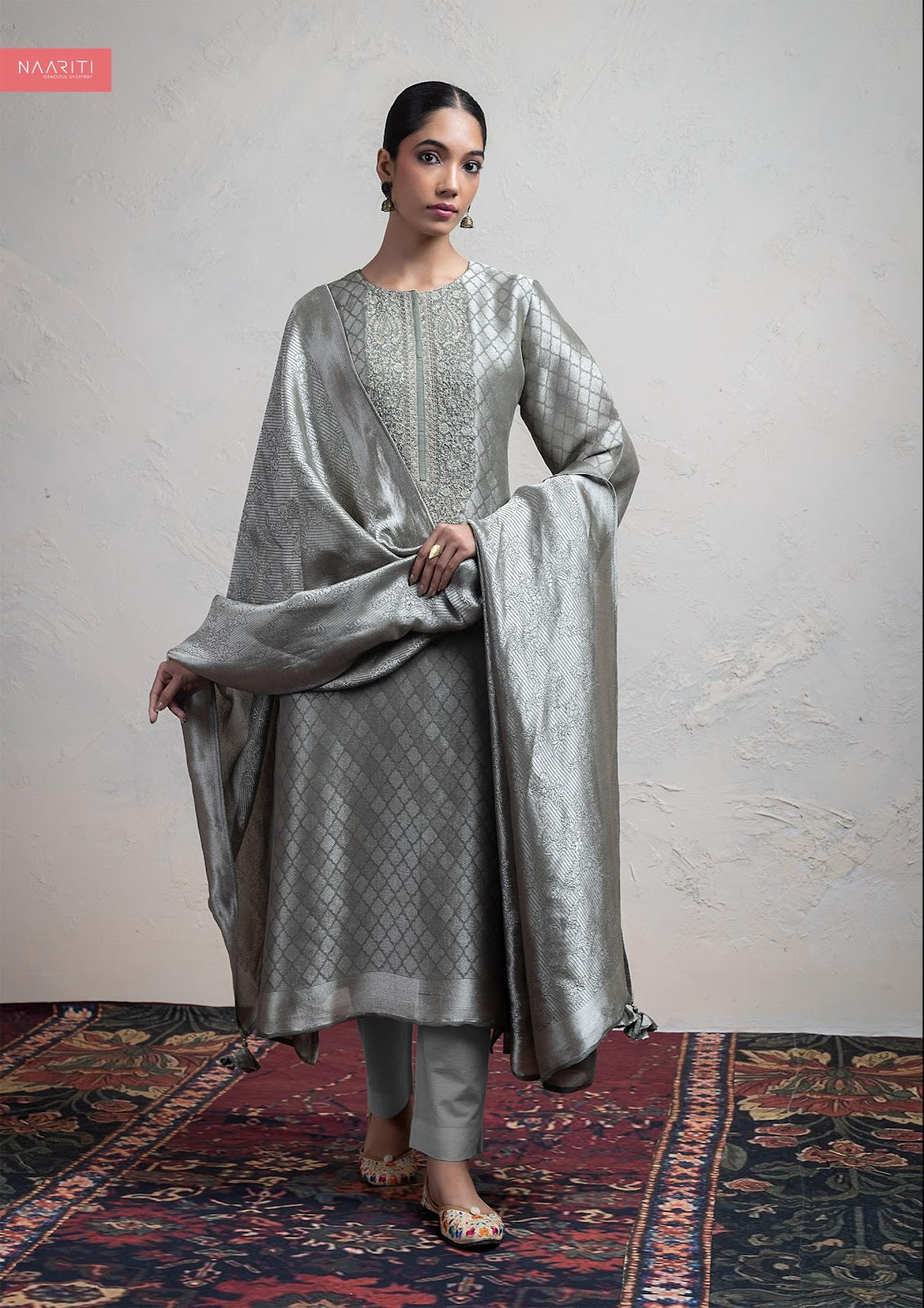 Peenal Naariti Tissue Silk Pant Style Suits Wholesaler India