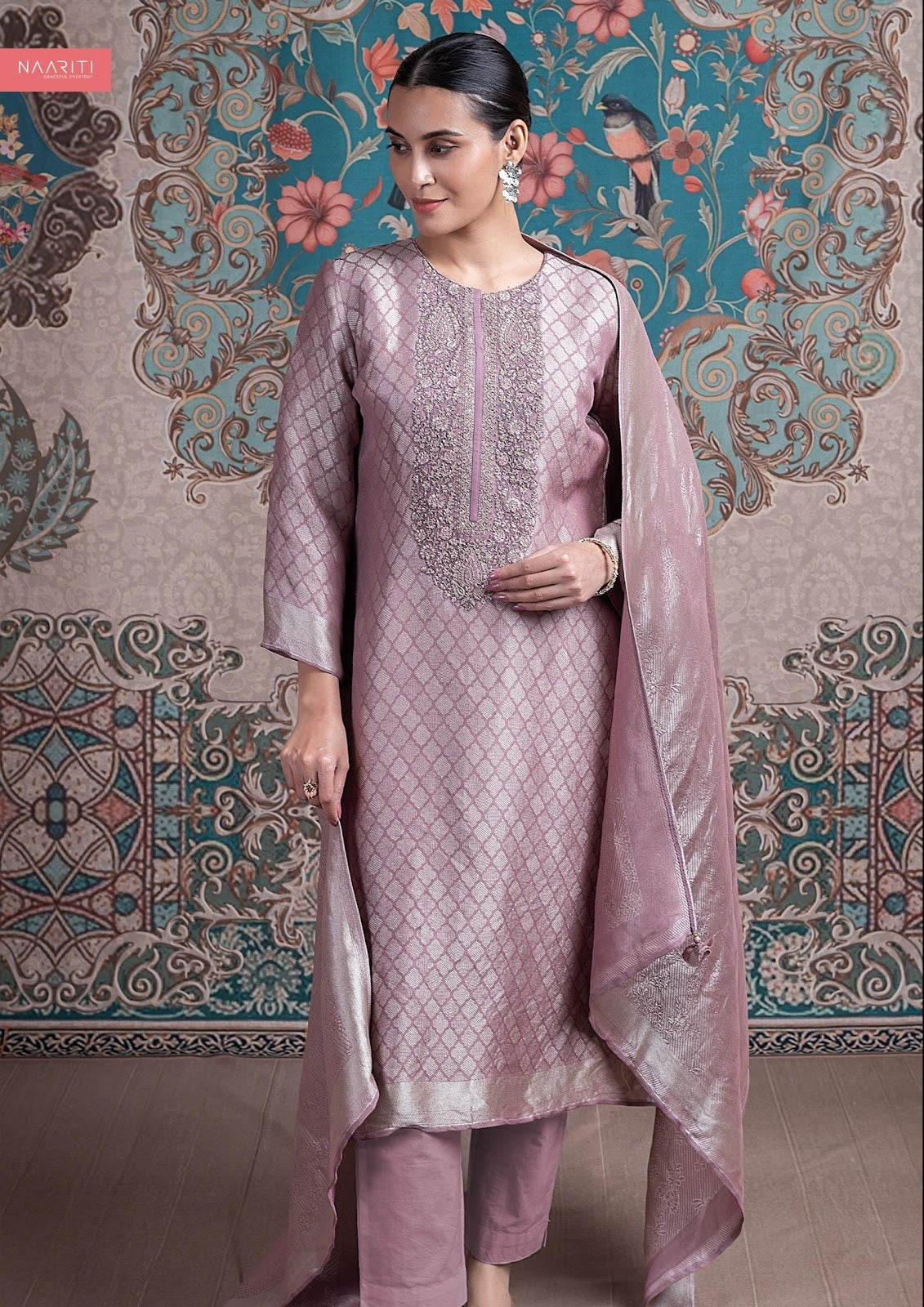Peenal Naariti Tissue Silk Pant Style Suits Wholesaler India