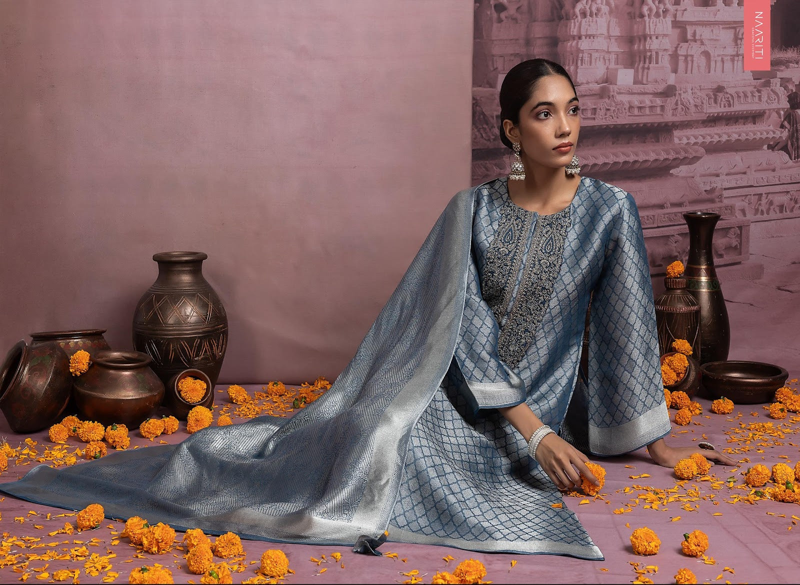 Peenal New Colours Naariti Silk Pant Style Suits Manufacturer Ahmedabad