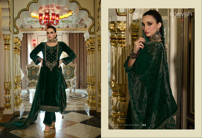 Pehnava Kaavish Velvet Suits Wholesale Rate