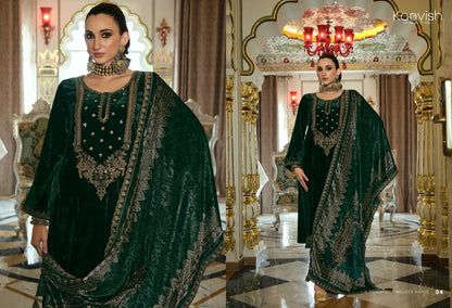 Pehnava Kaavish Velvet Suits Wholesale Rate