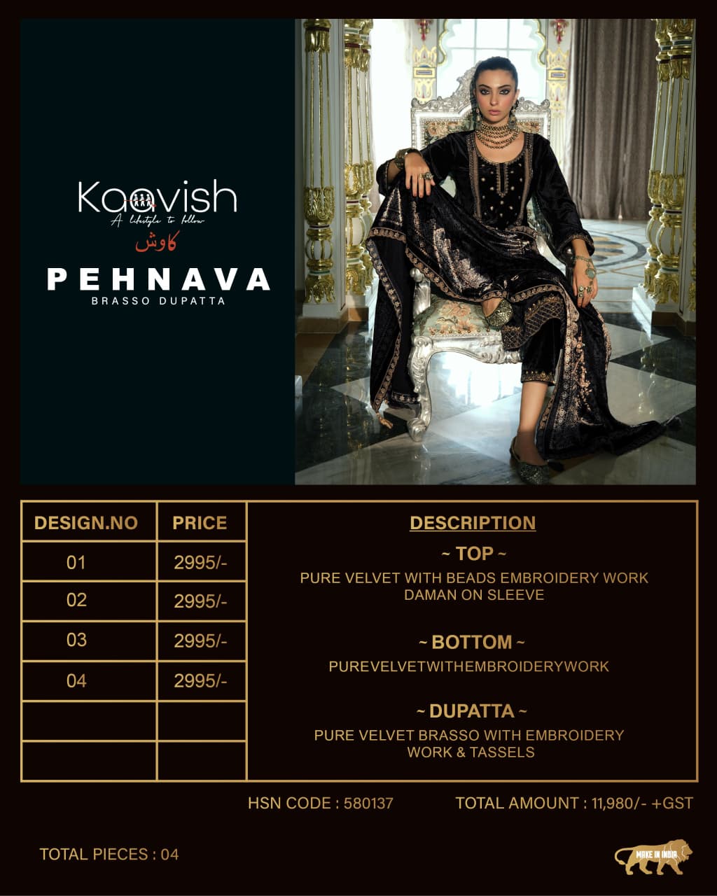 Pehnava Kaavish Velvet Suits Wholesale Rate