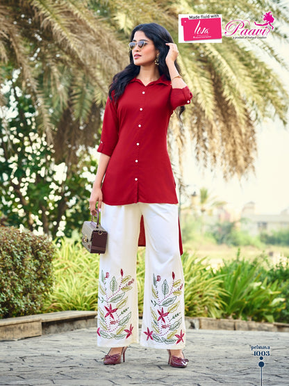 Pehnava Paavi Liva Rayon Co Ord Set Manufacturer India