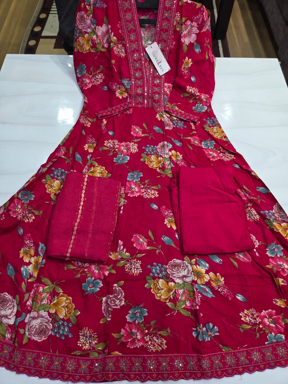 Pehnava Series Dveeja Fashion Reyon Readymade Anarkali Suits Wholesaler India