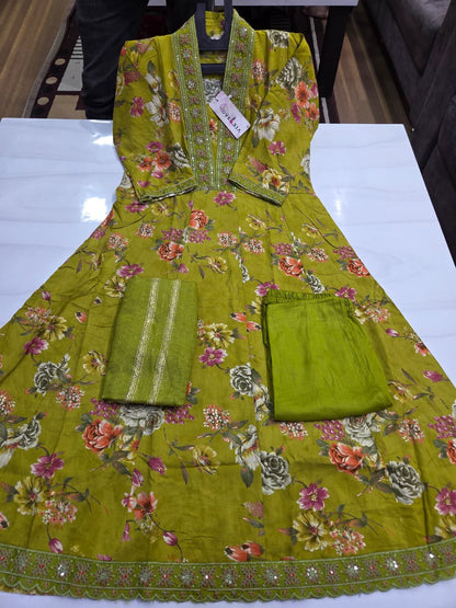 Pehnava Series Dveeja Fashion Reyon Readymade Anarkali Suits Wholesaler India