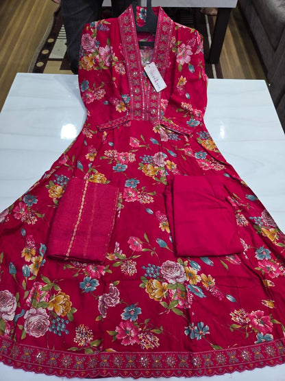 Pehnava Series Dveeja Fashion Reyon Readymade Anarkali Suits Wholesaler India