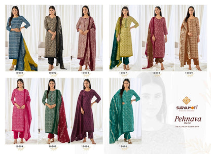 Pehnava Vol 10 Suryajyoti Cotton Dress Material Exporter