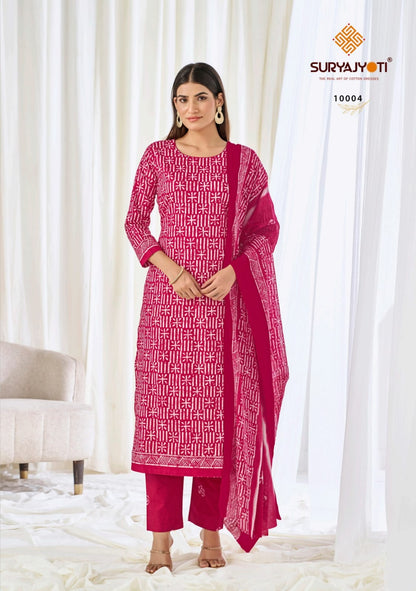 Pehnava Vol 10 Suryajyoti Cotton Dress Material Exporter