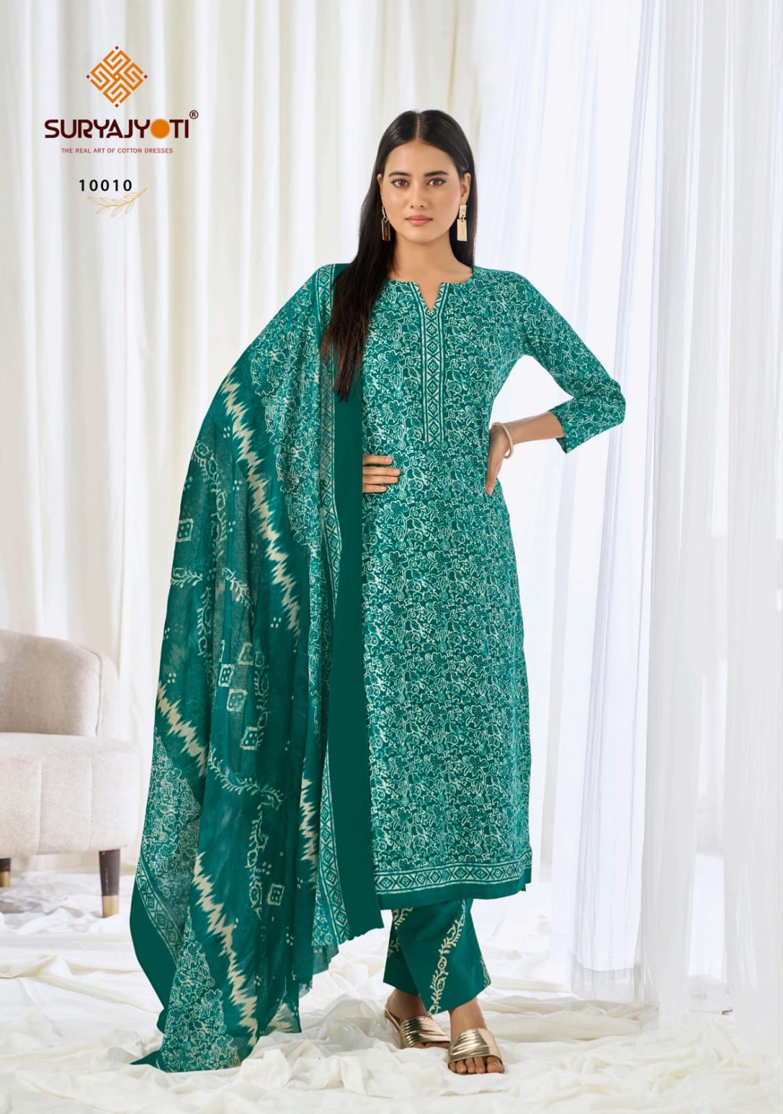 Pehnava Vol 10 Suryajyoti Cotton Dress Material Exporter