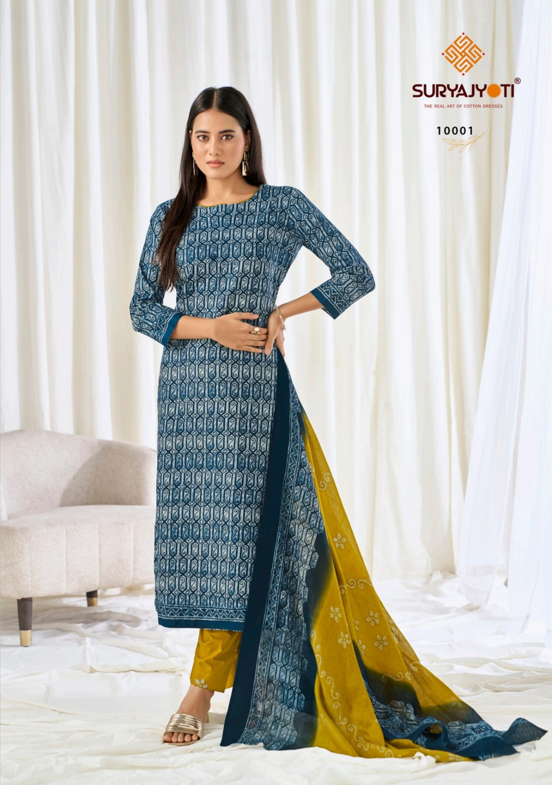 Pehnava Vol 10 Suryajyoti Cotton Dress Material Exporter