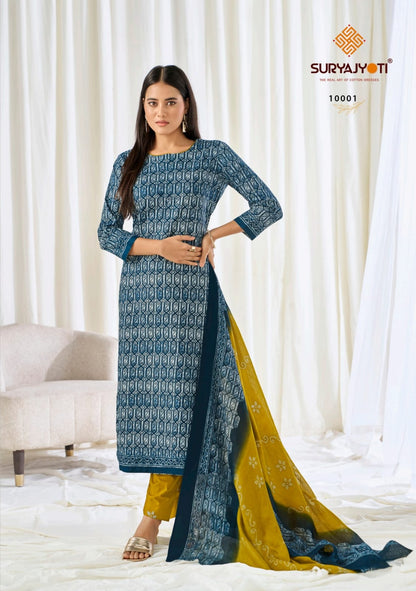 Pehnava Vol 10 Suryajyoti Cotton Dress Material Exporter