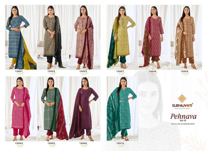 Pehnava Vol 10 Suryajyoti Readymade Cotton Pant Suits Wholesaler Ahmedabad