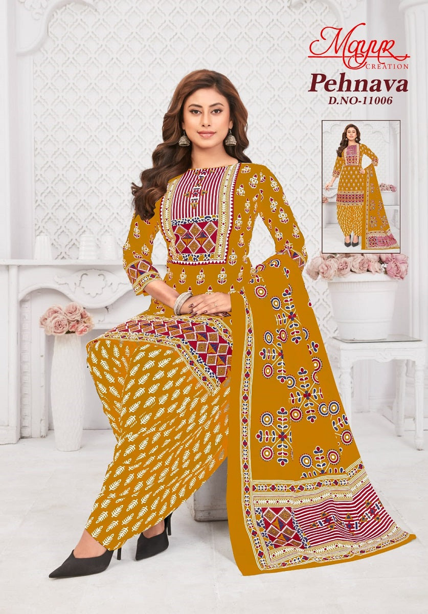 Pehnava Vol 11 Mayur Creation Cotton Dress Material Supplier Ahmedabad