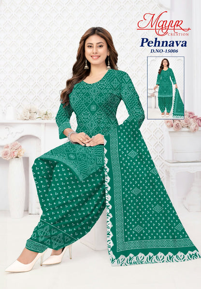 Pehnava Vol 15 Mayur Creation Cotton Dress Material Manufacturer India