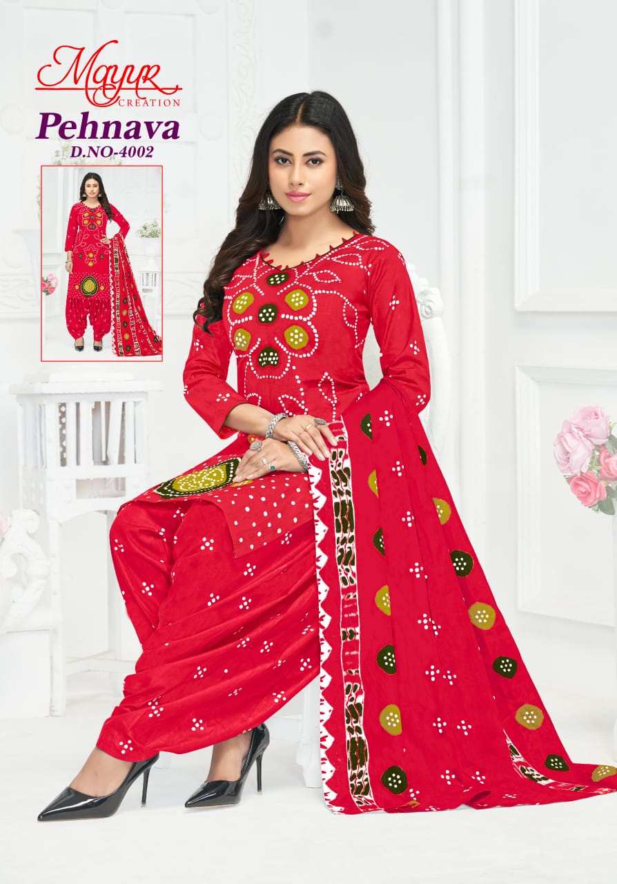 Pehnava Vol 4 Mayur Creation Cotton Dress Material Wholesale Price