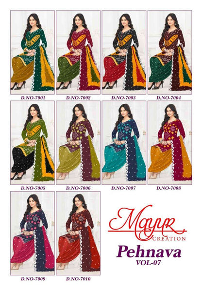 Pehnava Vol 7 Mayur Creation Cotton Dress Material Wholesale