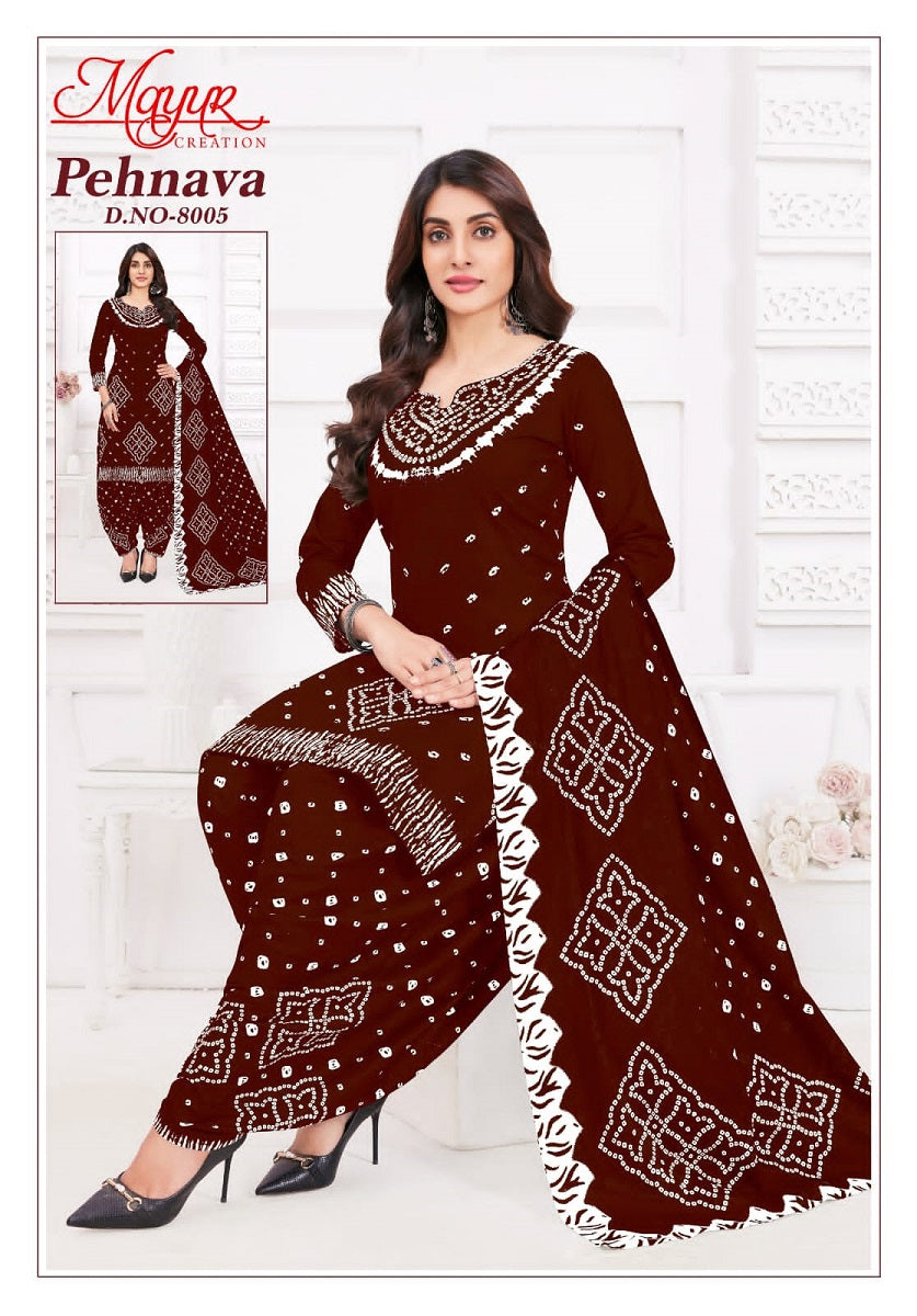 Pehnava Vol 8 Mayur Creation Cotton Dress Material Exporter India