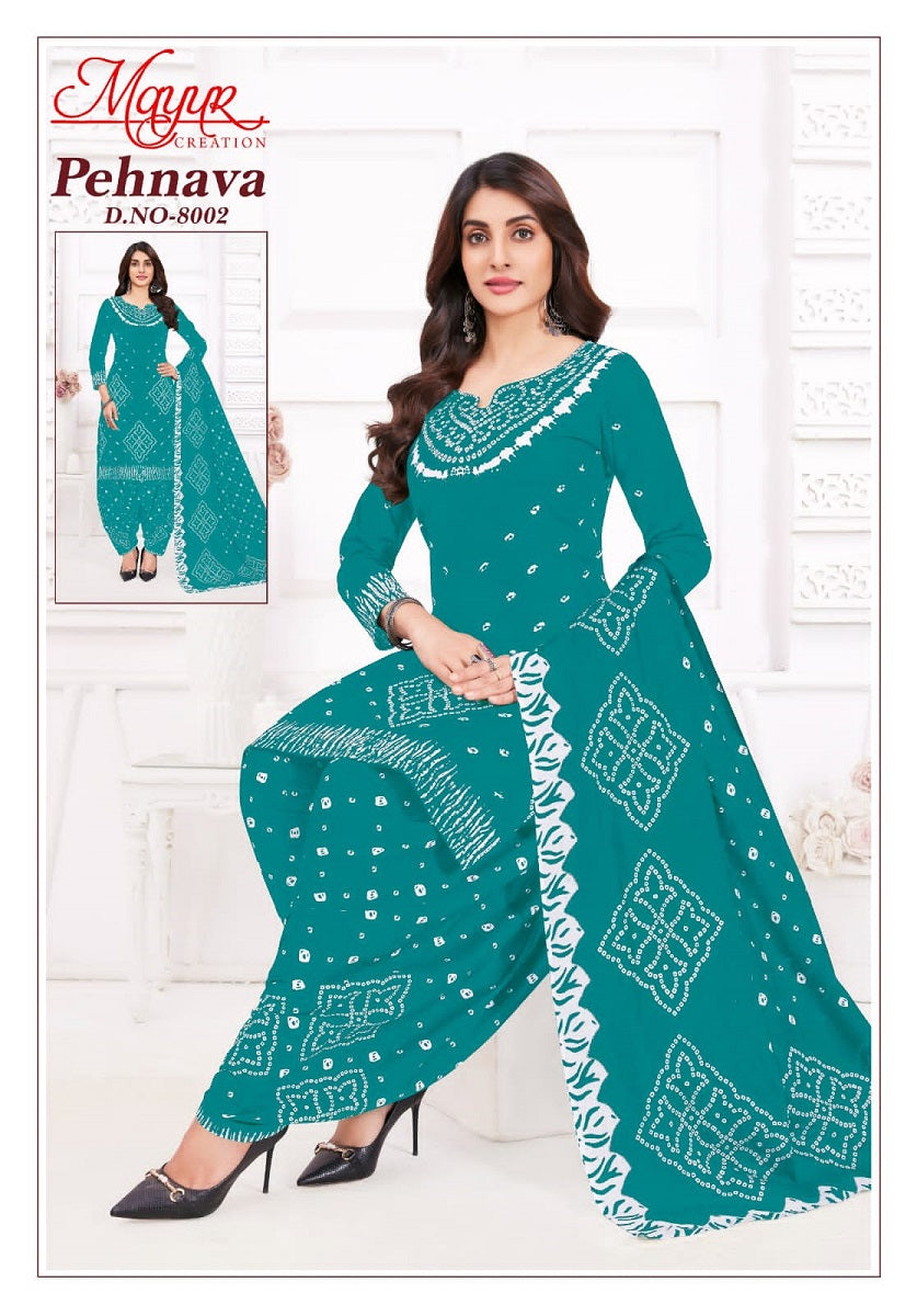 Pehnava Vol 8 Mayur Creation Cotton Dress Material Exporter India