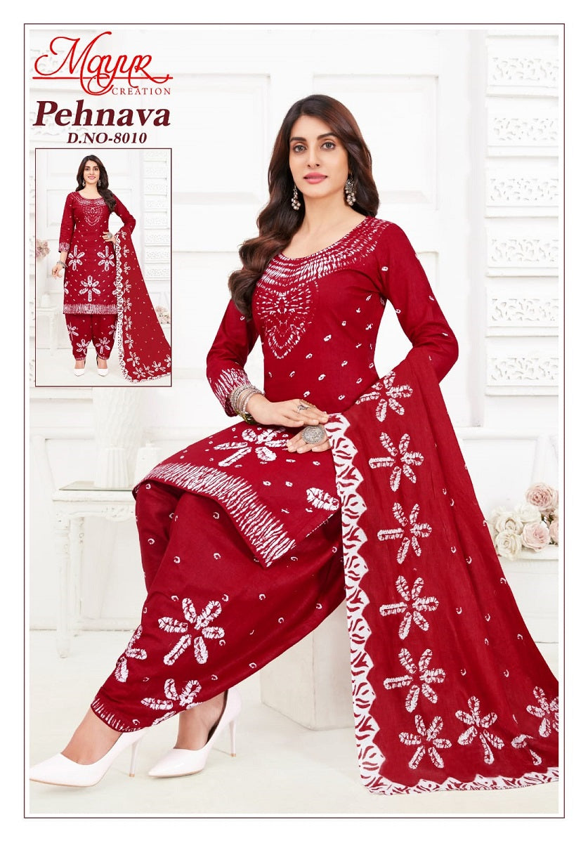 Pehnava Vol 8 Mayur Creation Cotton Dress Material Exporter India