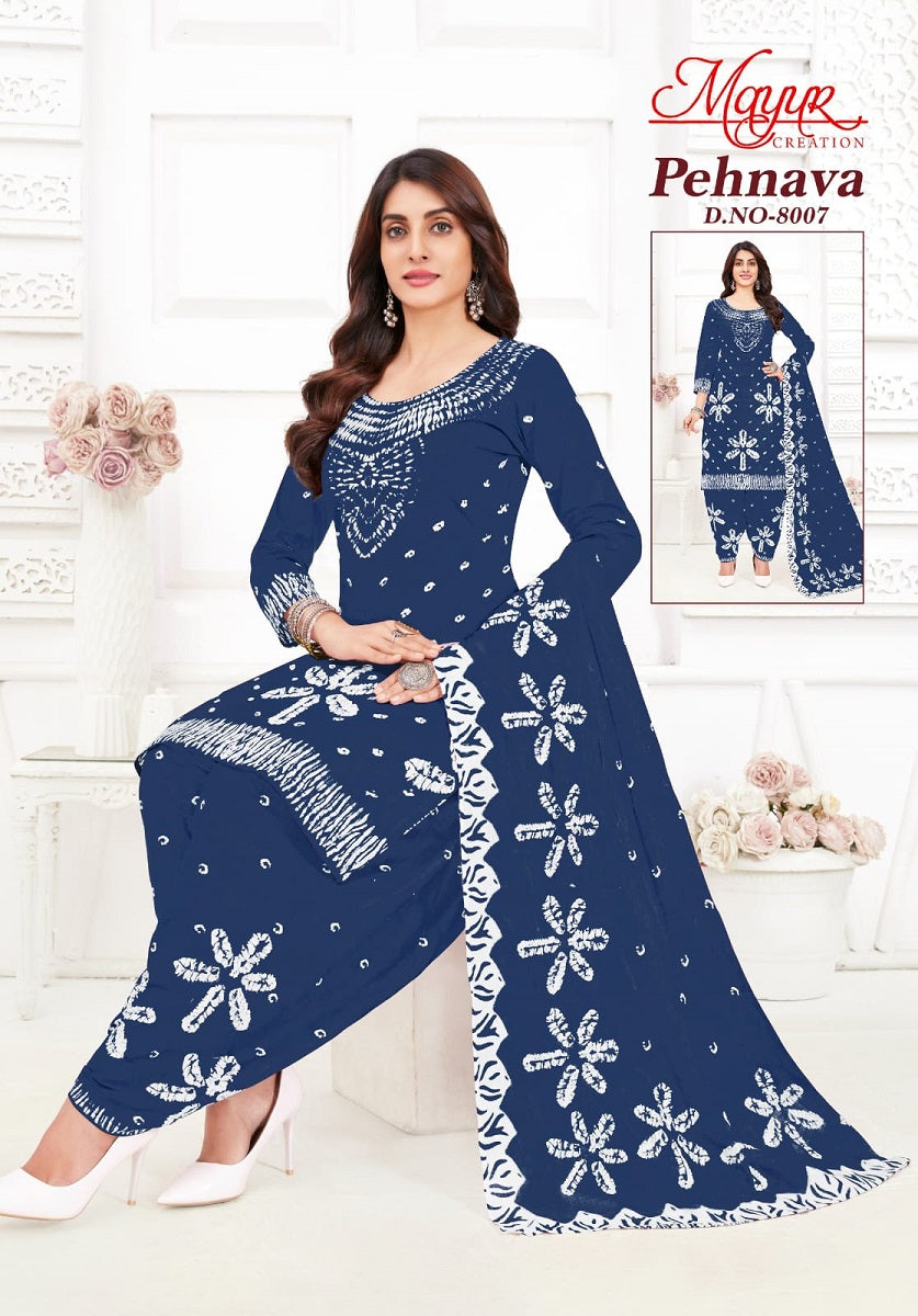 Pehnava Vol 8 Mayur Creation Cotton Dress Material Exporter India