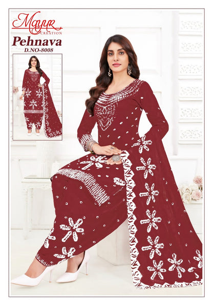 Pehnava Vol 8 Mayur Creation Cotton Dress Material Exporter India