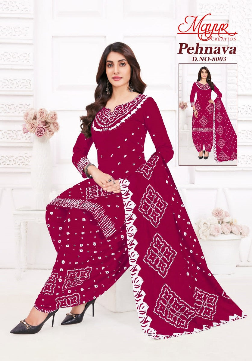 Pehnava Vol 8 Mayur Creation Cotton Dress Material Exporter India
