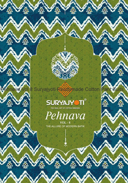 Pehnava Vol 8 Suryajyoti Cambric Readymade Cotton Pant Suits Wholesaler