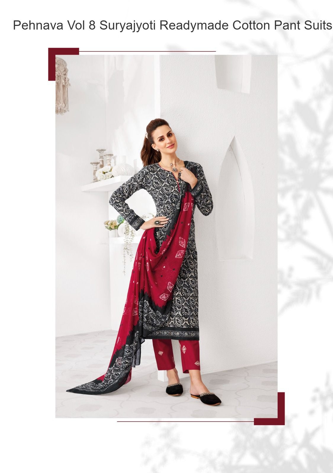 Pehnava Vol 8 Suryajyoti Cambric Readymade Cotton Pant Suits Wholesaler