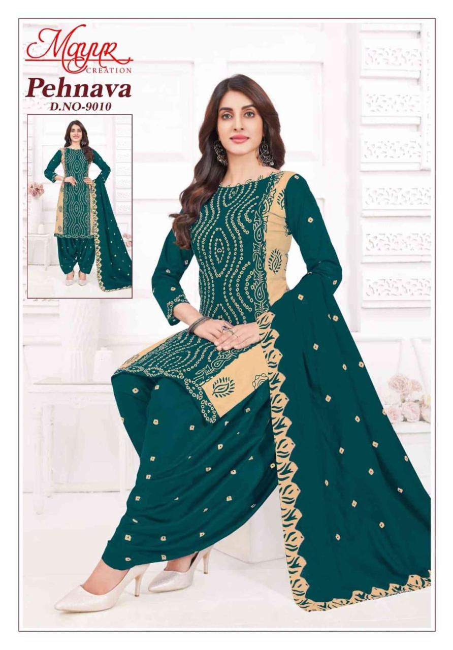Pehnava Vol 9 Mayur Creation Cotton Dress Material Wholesaler Ahmedabad