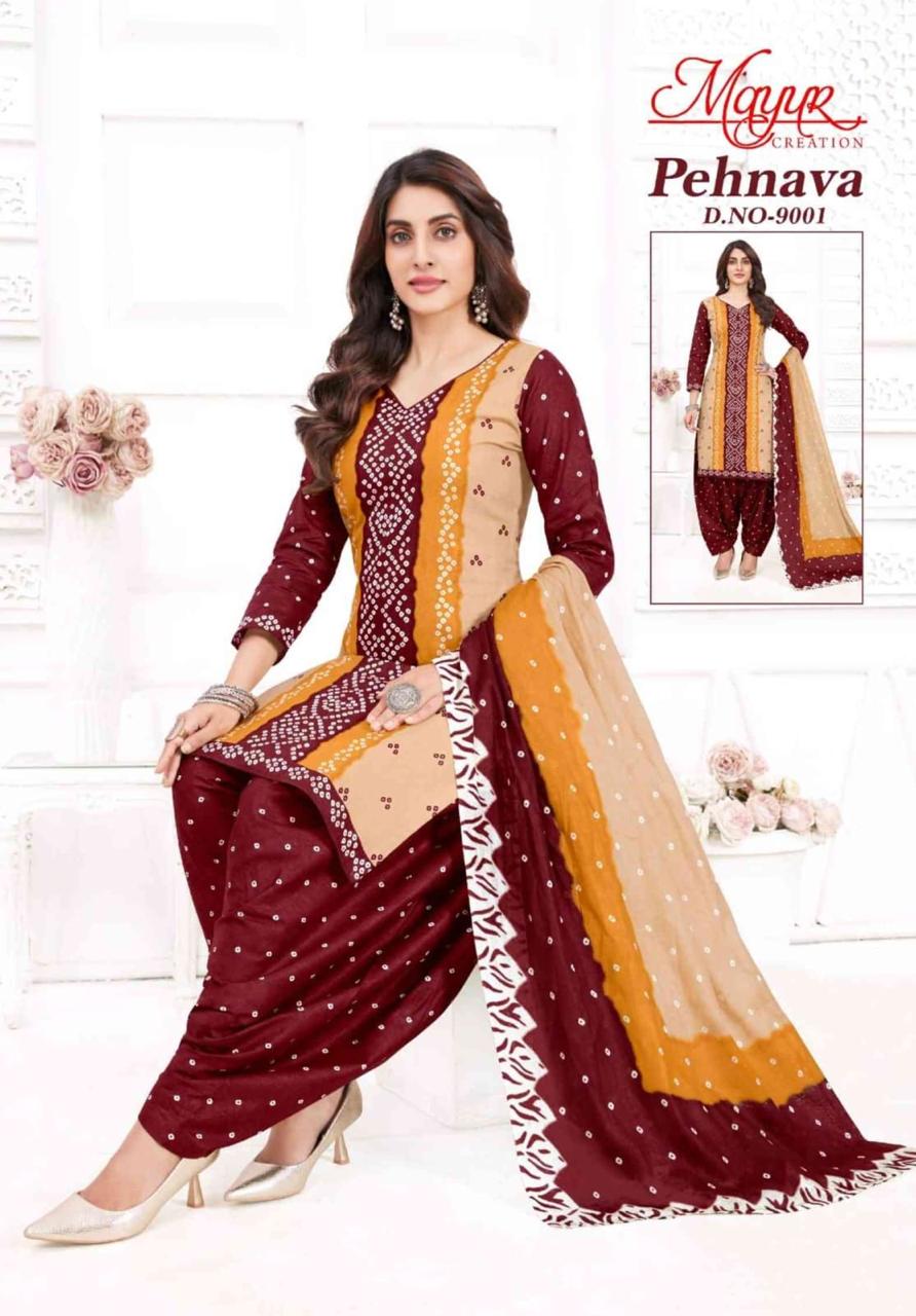Pehnava Vol 9 Mayur Creation Cotton Dress Material Wholesaler Ahmedabad