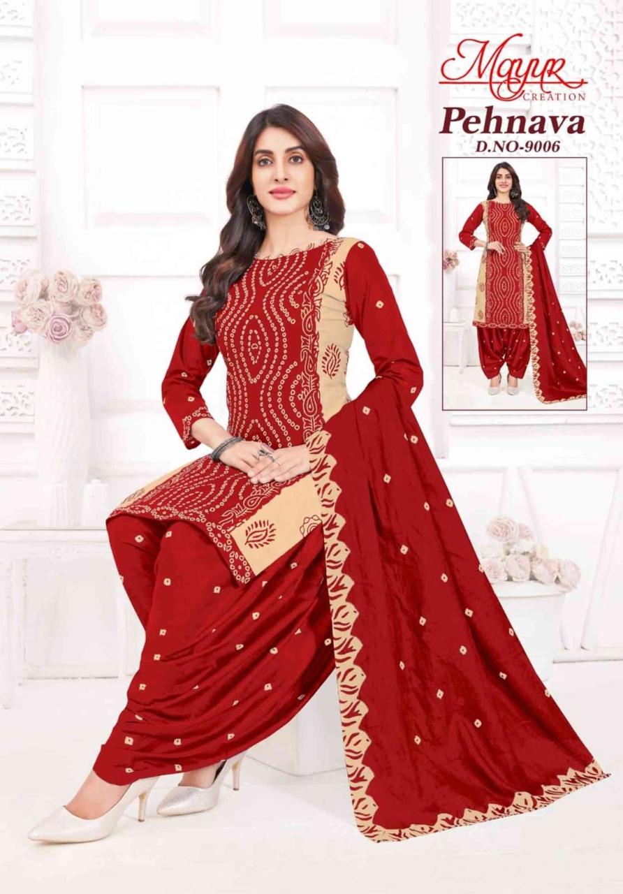 Pehnava Vol 9 Mayur Creation Cotton Dress Material Wholesaler Ahmedabad –  Kavya Style Plus