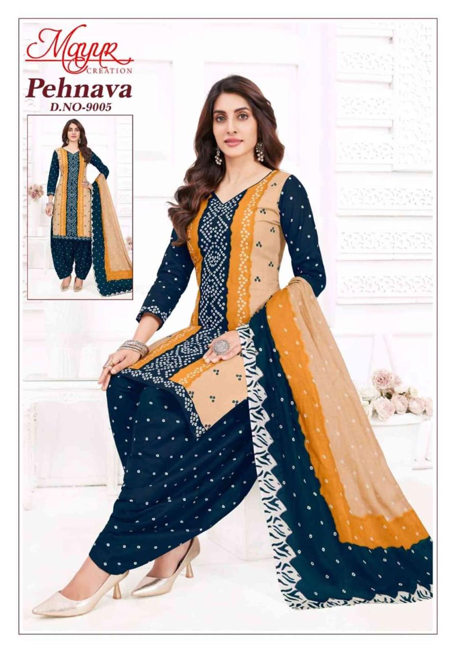 Pehnava Vol 9 Mayur Creation Cotton Dress Material Wholesaler Ahmedabad