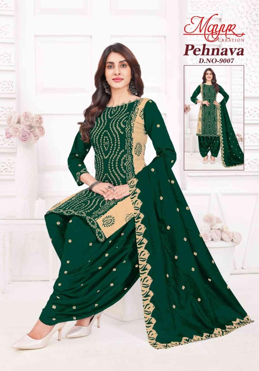 Pehnava Vol 9 Mayur Creation Cotton Dress Material Wholesaler Ahmedabad –  Kavya Style Plus