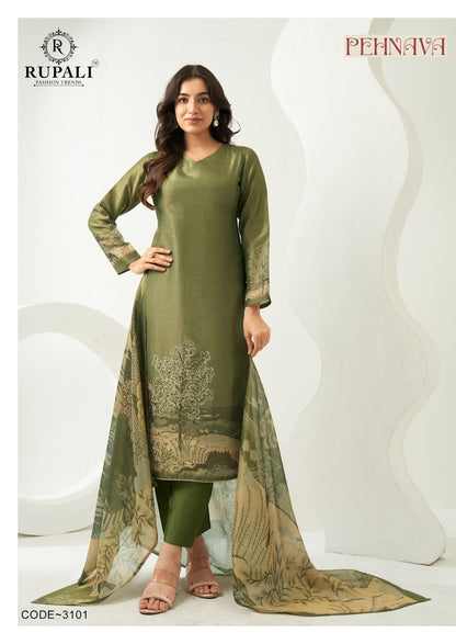 Pehnawa Rupali Pure Viscose Muslin Plazzo Style Suits Wholesale