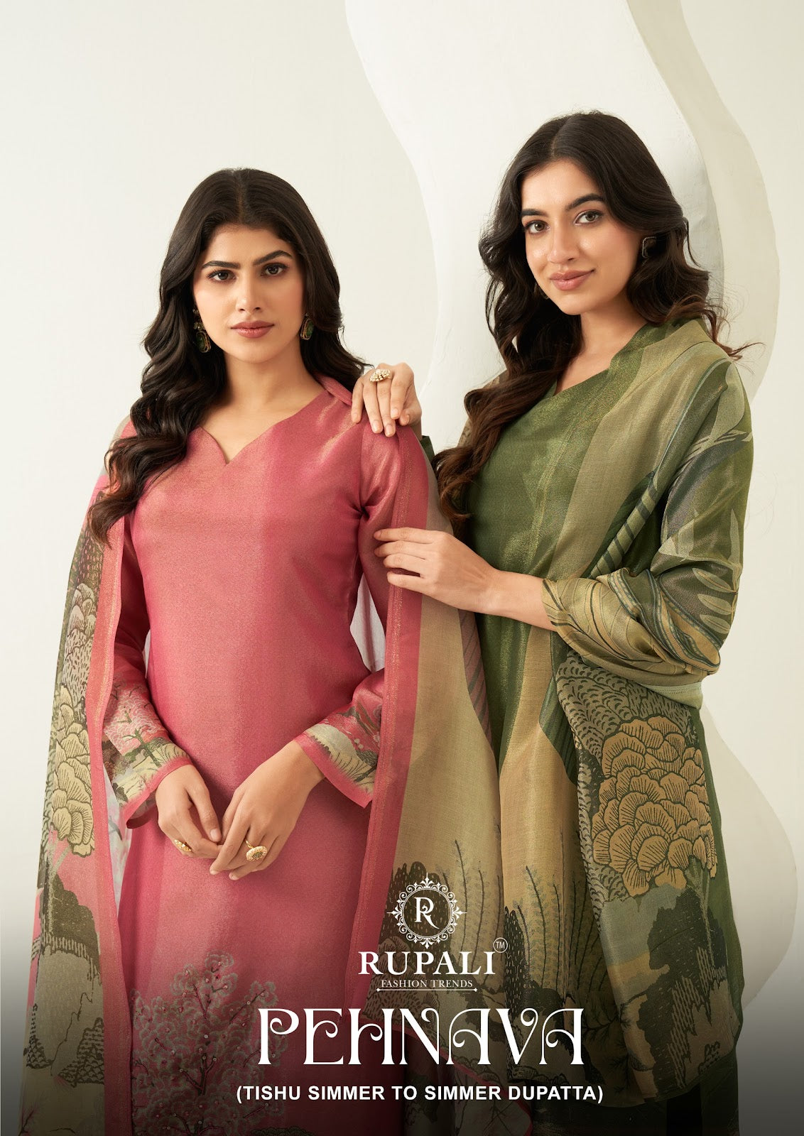Pehnawa Rupali Pure Viscose Muslin Plazzo Style Suits Wholesale
