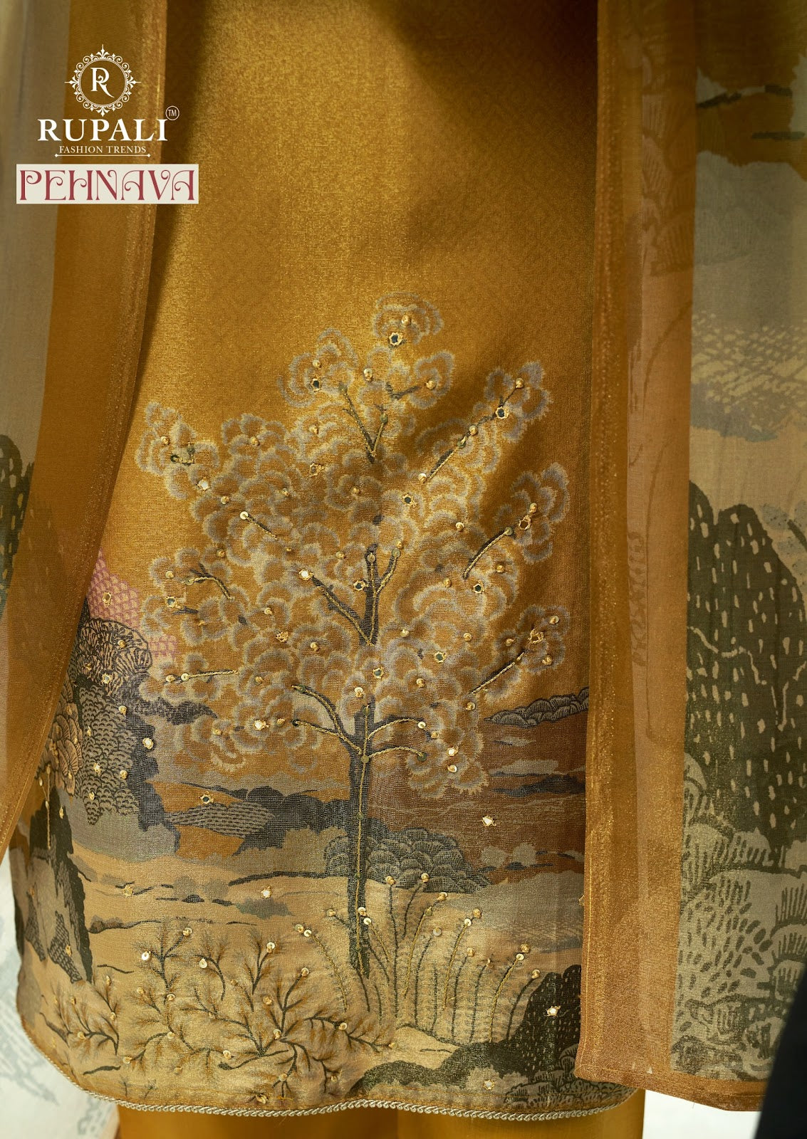 Pehnawa Rupali Pure Viscose Muslin Plazzo Style Suits Wholesale