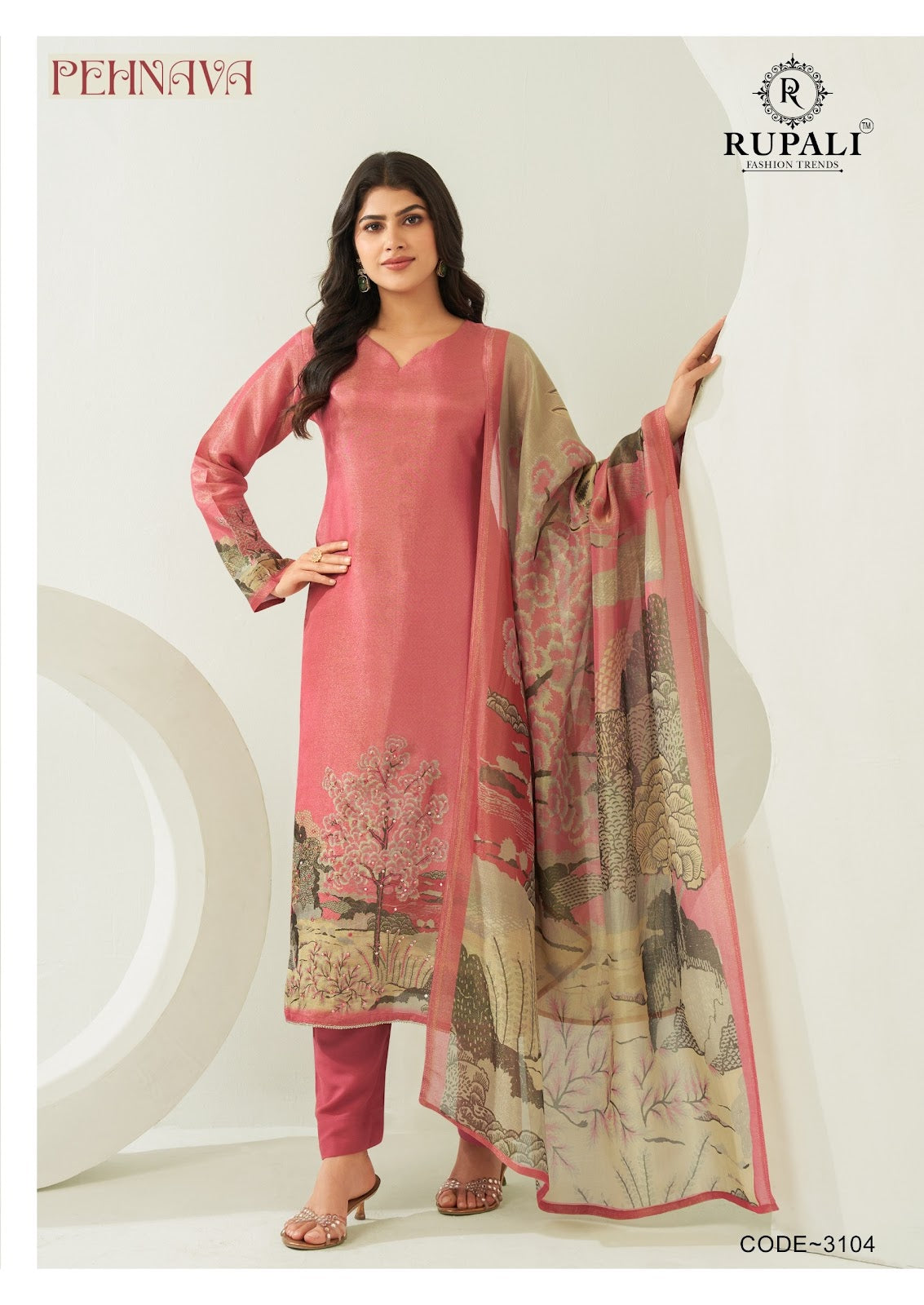 Pehnawa Rupali Pure Viscose Muslin Plazzo Style Suits Wholesale