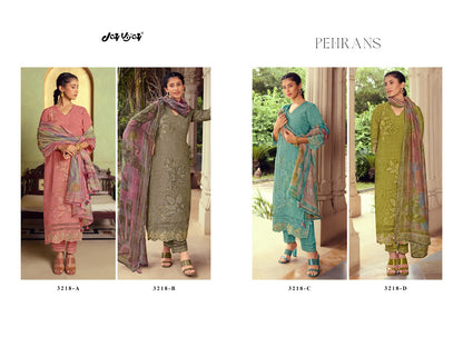Pehrans 3218 Jay Vijay Muslin Pant Style Suits Supplier Ahmedabad