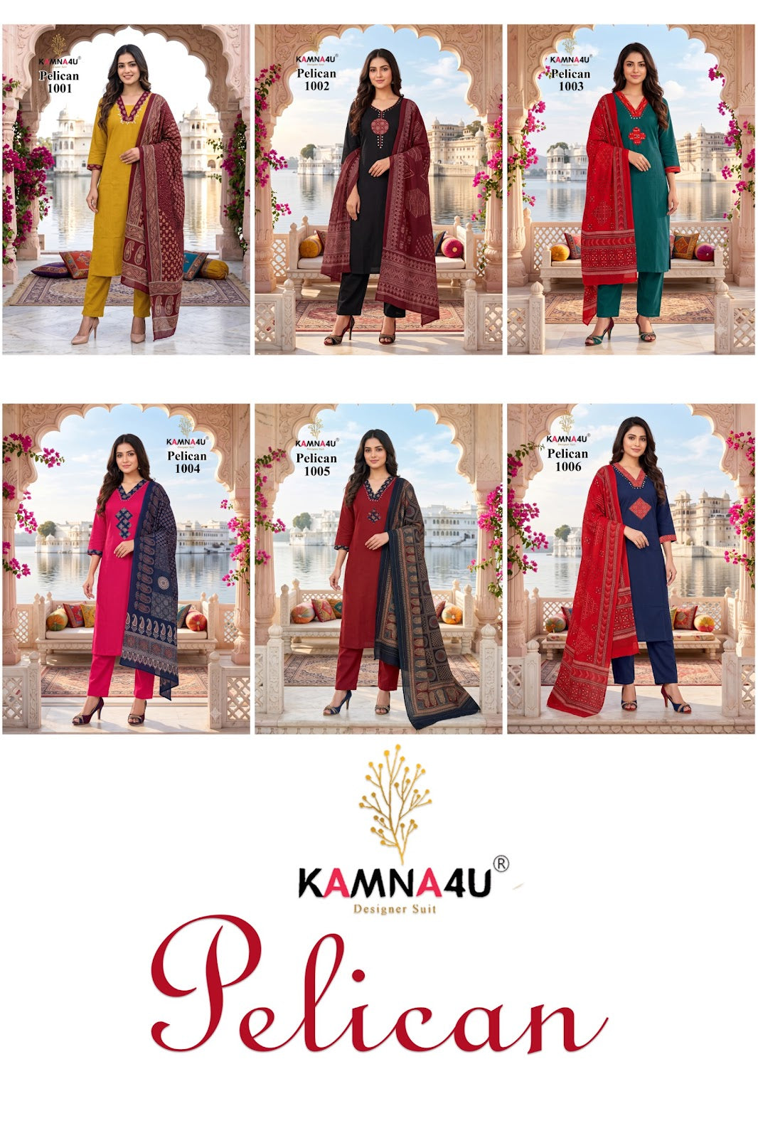Pelican Kamna4U Dhabu Cotton Readymade Pant Style Suits Wholesaler