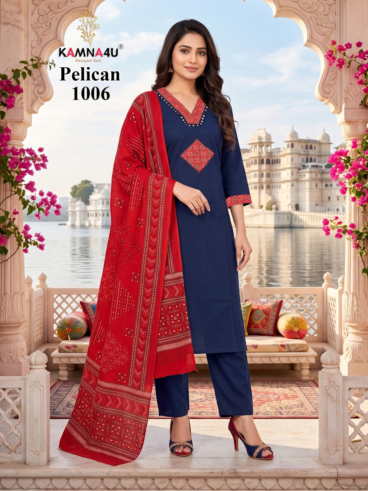 Pelican Kamna4U Dhabu Cotton Readymade Pant Style Suits Wholesaler
