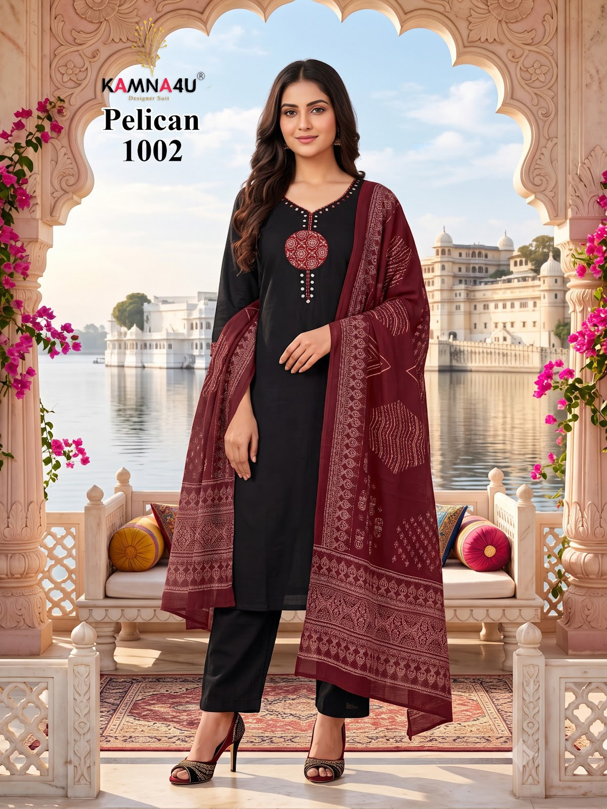 Pelican Kamna4U Dhabu Cotton Readymade Pant Style Suits Wholesaler