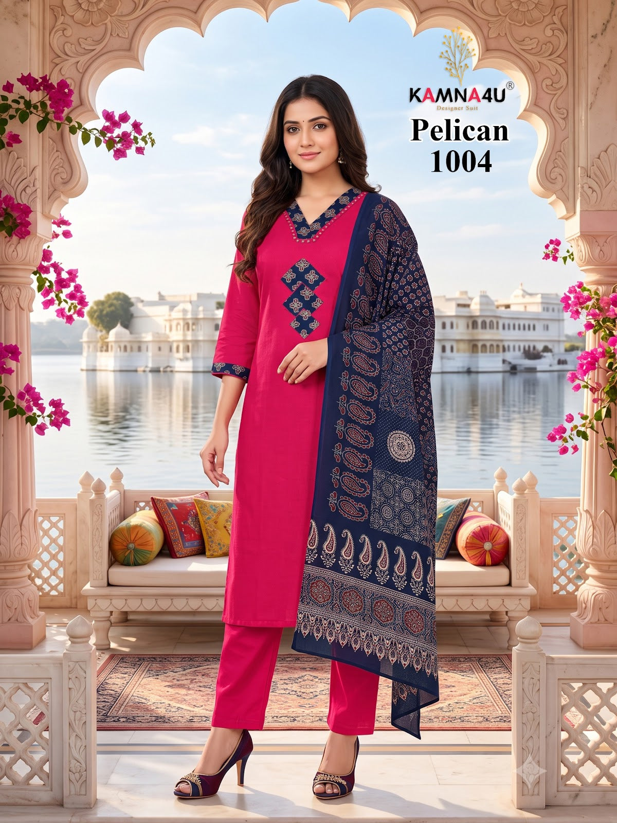 Pelican Kamna4U Dhabu Cotton Readymade Pant Style Suits Wholesaler