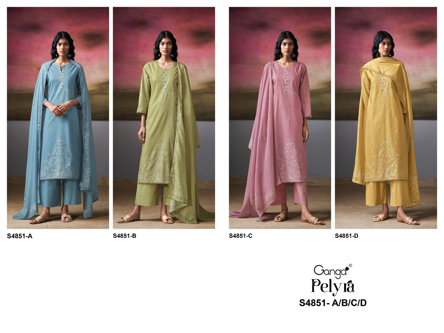 Pelyra S4851 Ganga Plazzo Style Suits Manufacturer