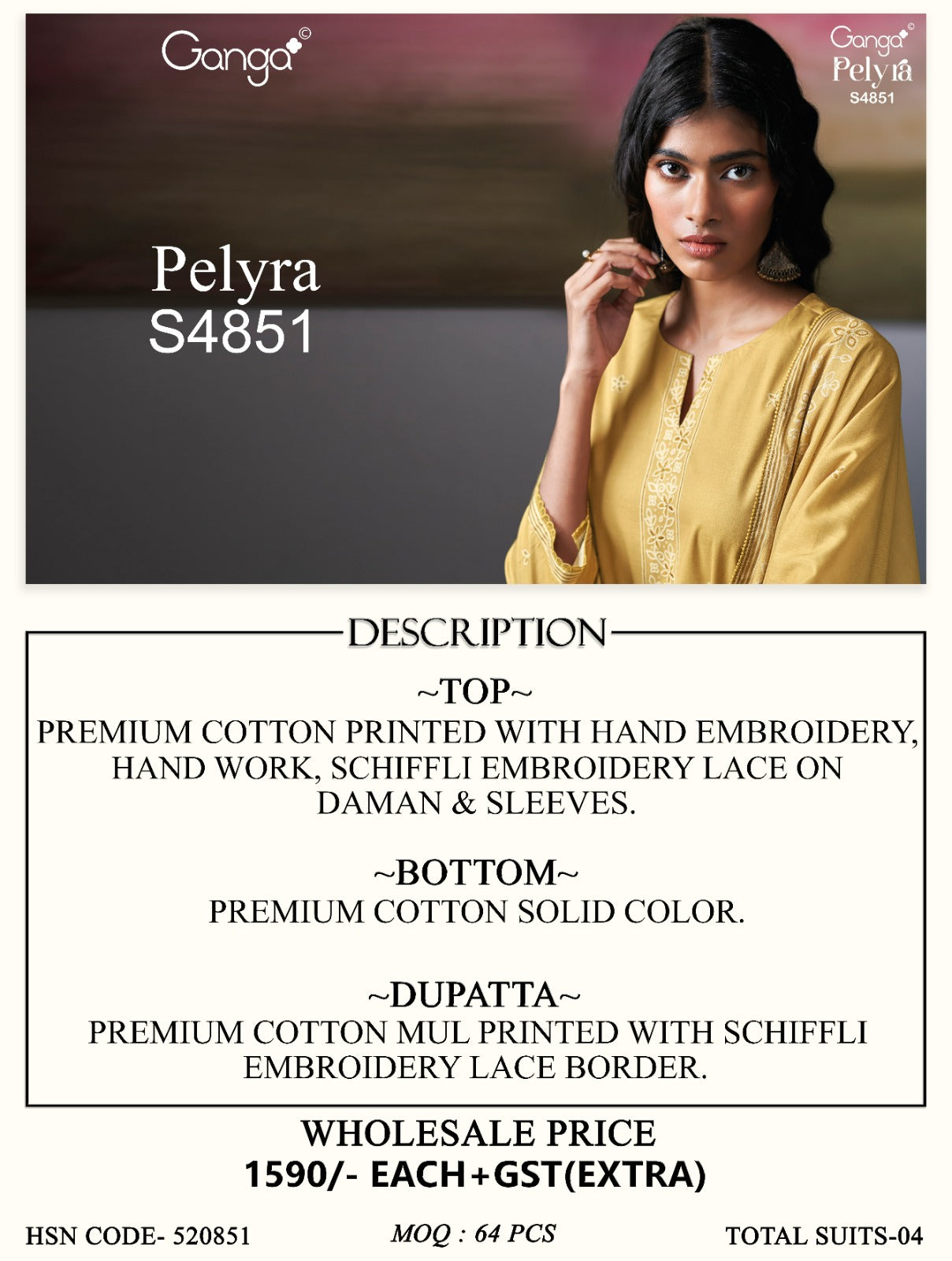 Pelyra S4851 Ganga Plazzo Style Suits Manufacturer