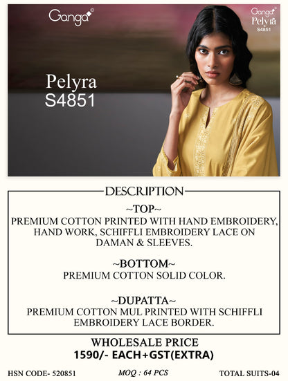 Pelyra S4851 Ganga Plazzo Style Suits Manufacturer