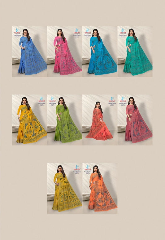 Pencil Vol 2 Lakhani Cotton Sarees