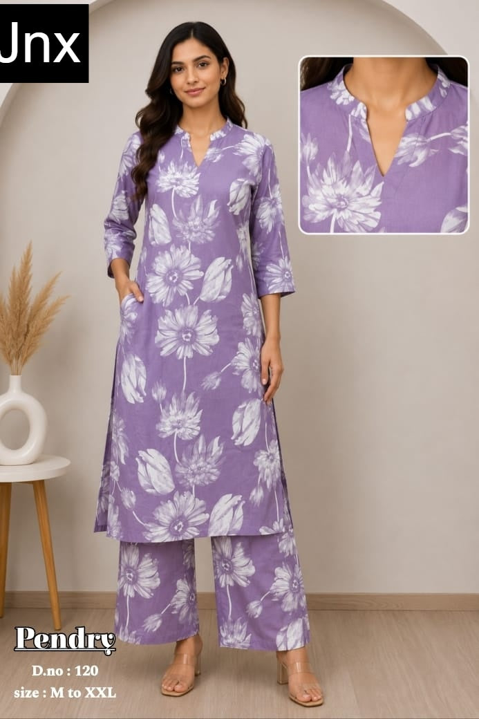 Pendry Jnx Rayon 22Kg Kurti Plazzo Set Wholesaler Ahmedabad