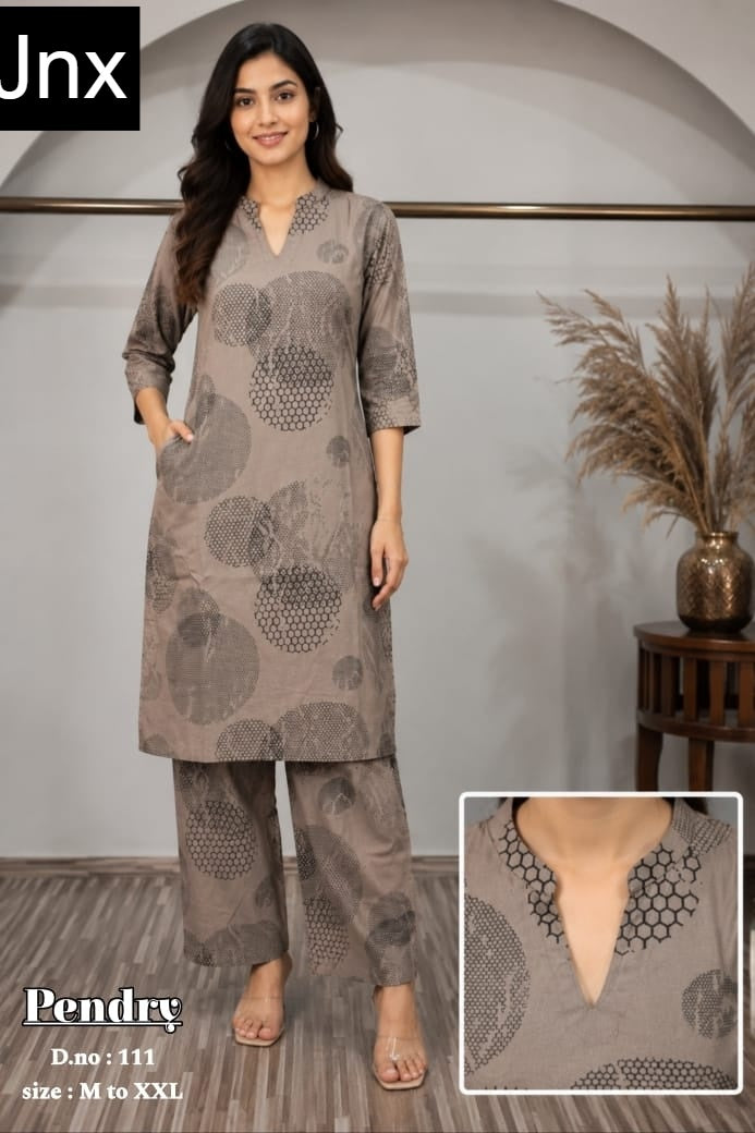 Pendry Jnx Rayon 22Kg Kurti Plazzo Set Wholesaler Ahmedabad