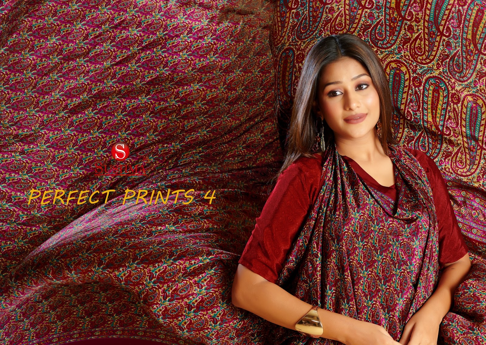 Perfect Prints 4 Sushma Crape Sarees Exporter