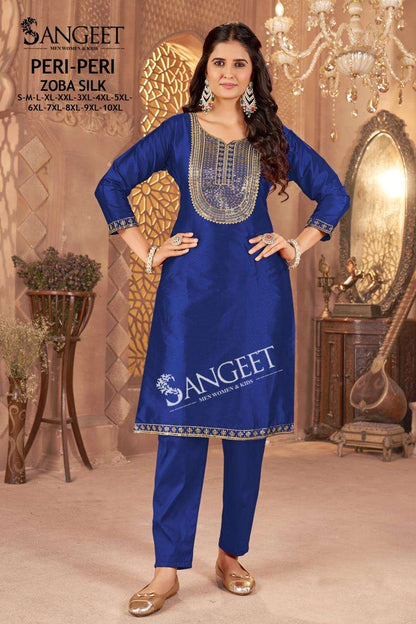 Peri Peri Sangeet Silk Kurti Pant Set Supplier India